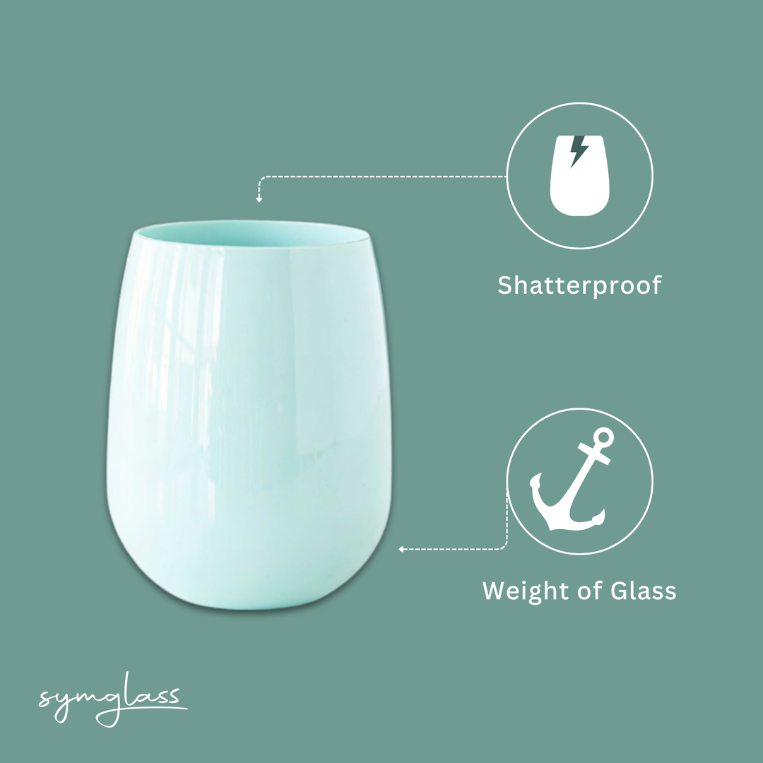 Symglass Unbreakable Stemless Wine - {Coastal Mist}