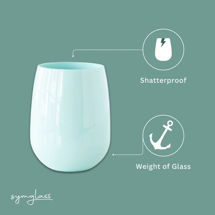 Symglass Unbreakable Stemless Wine - {Coastal Mist}