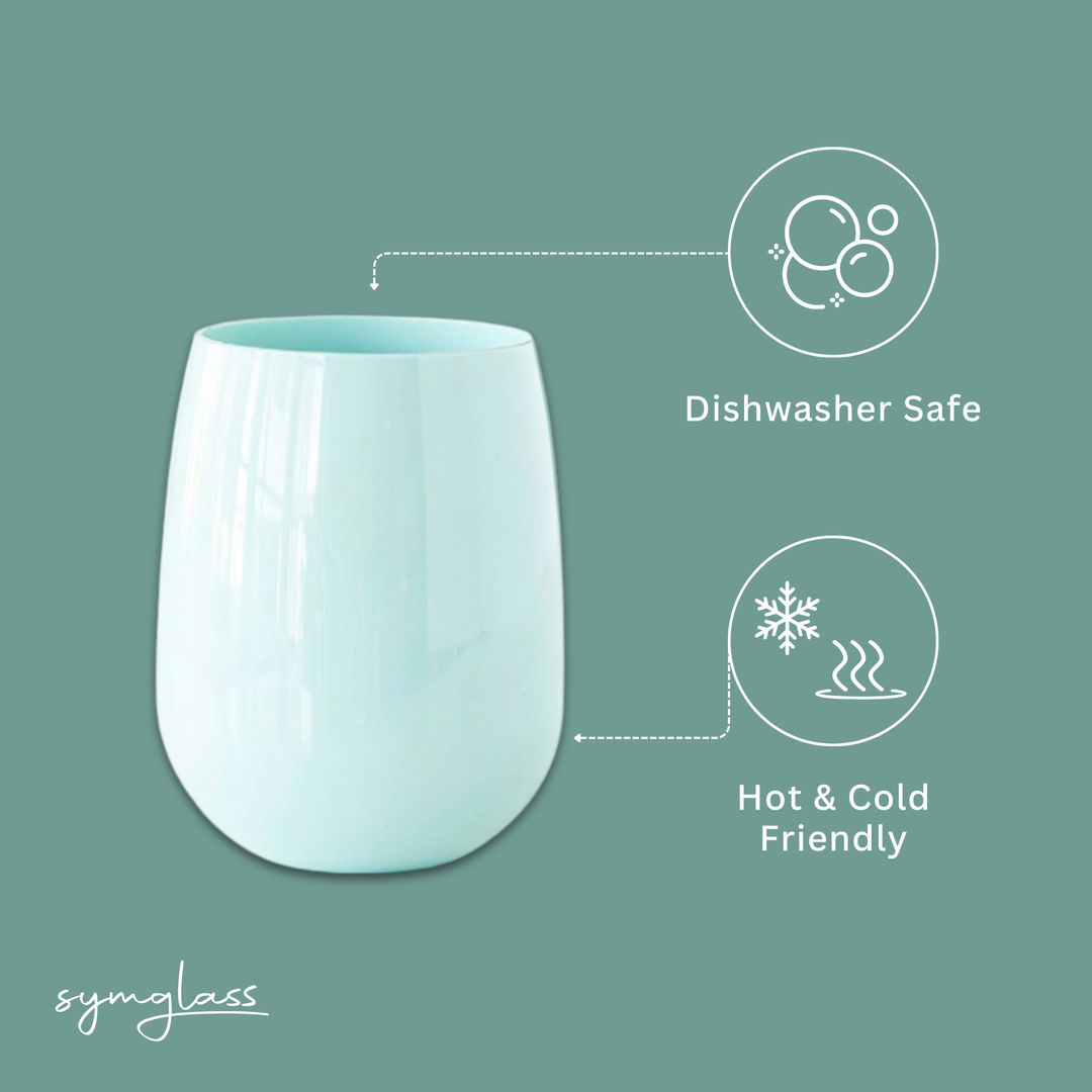 Symglass Unbreakable Stemless Wine - {Coastal Mist}