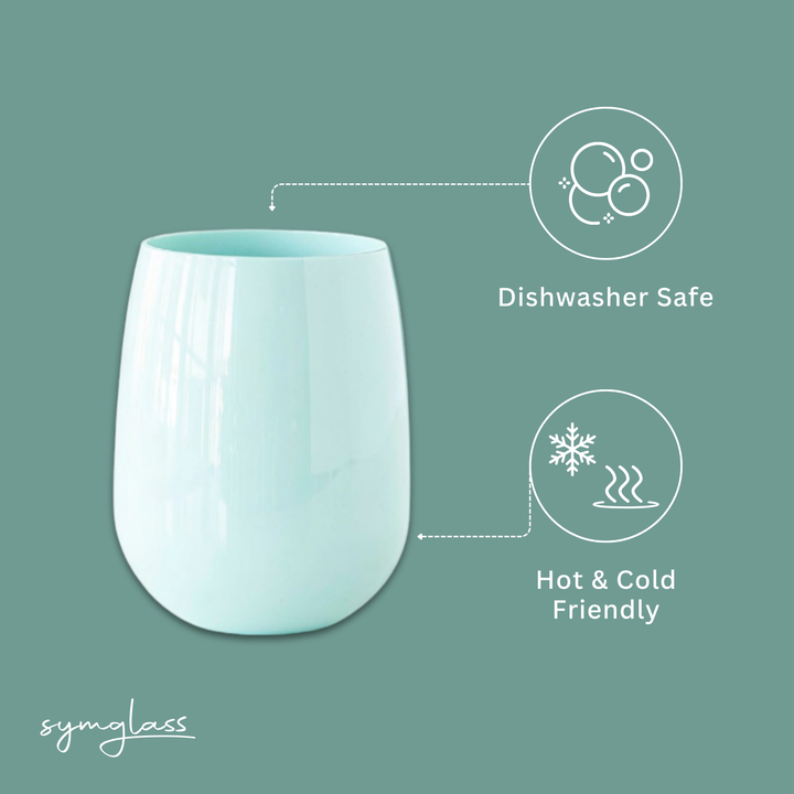 Symglass Unbreakable Stemless Wine - {Coastal Mist}