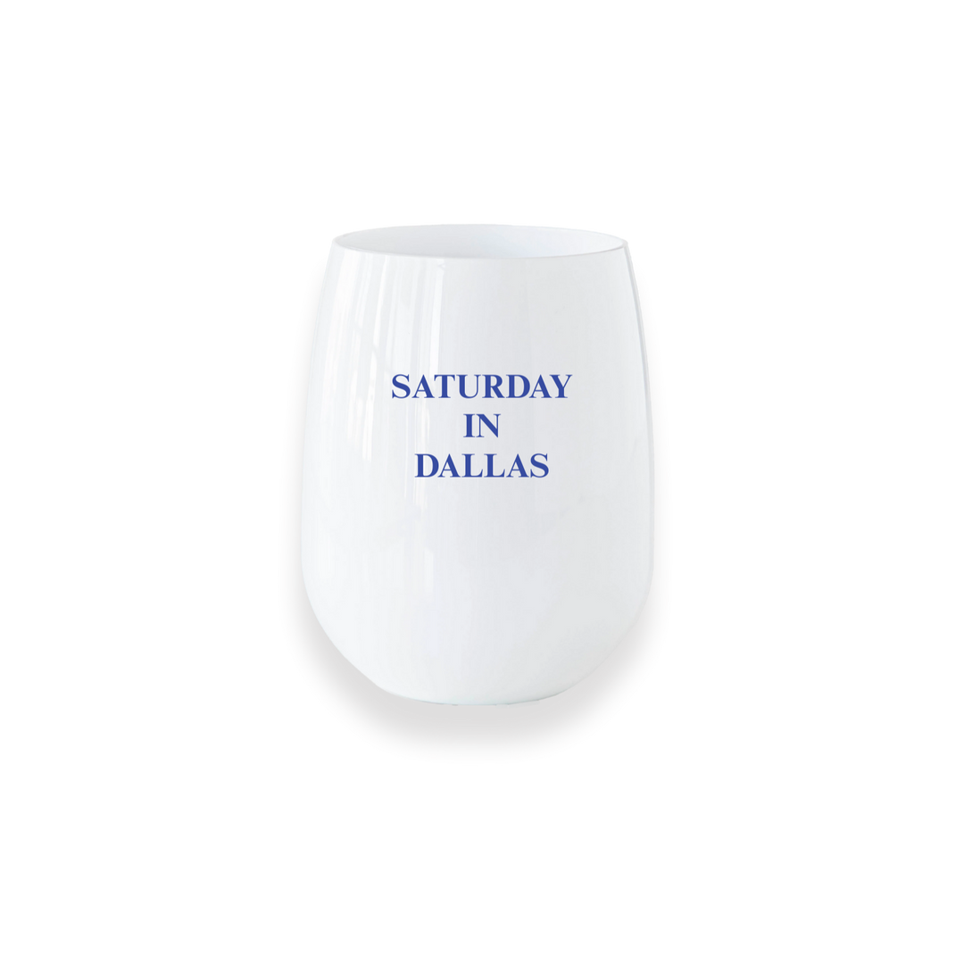 SMU "Saturday in Dallas" Stemless Wine