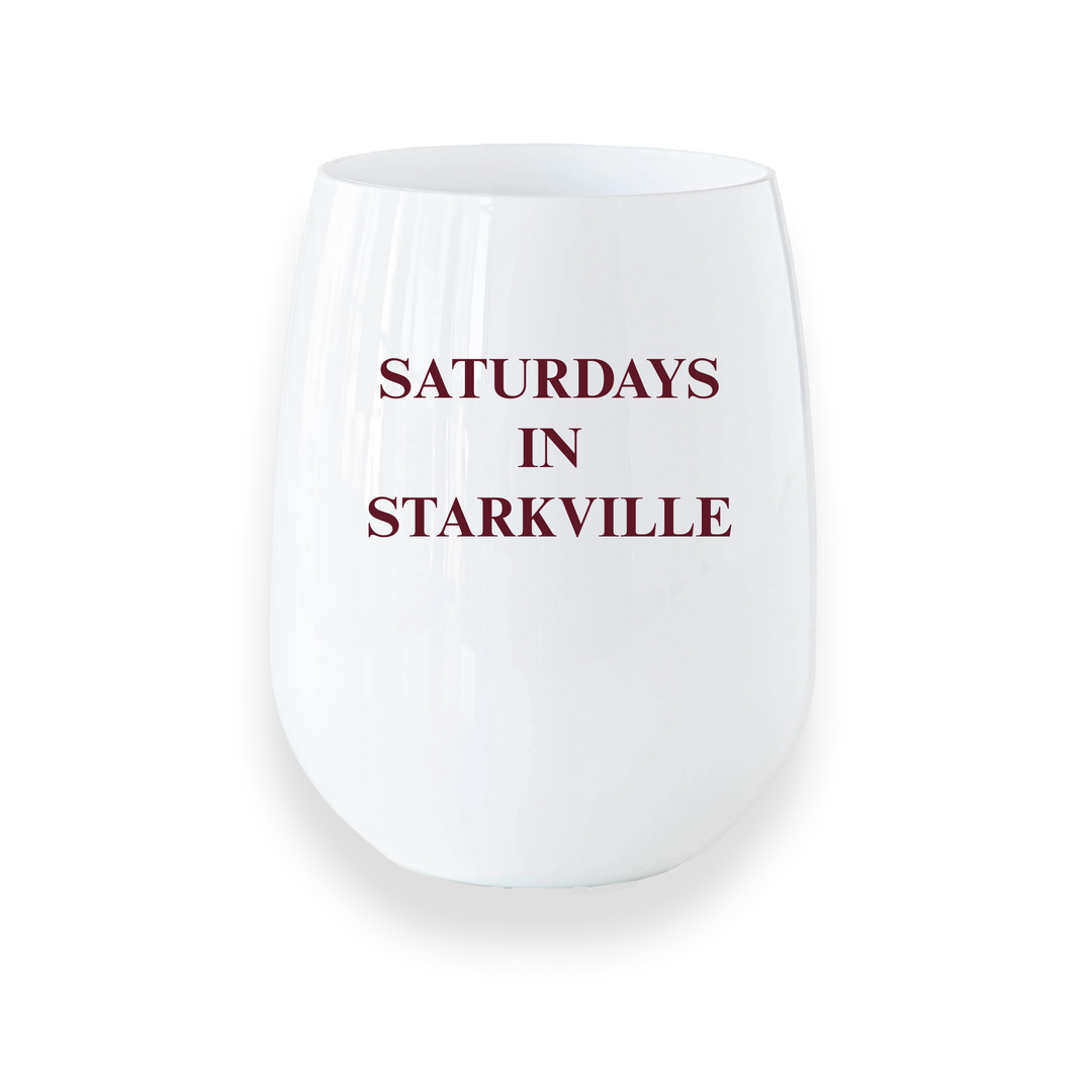 Mississippi State "Saturday in Starkville" Stemless Wine