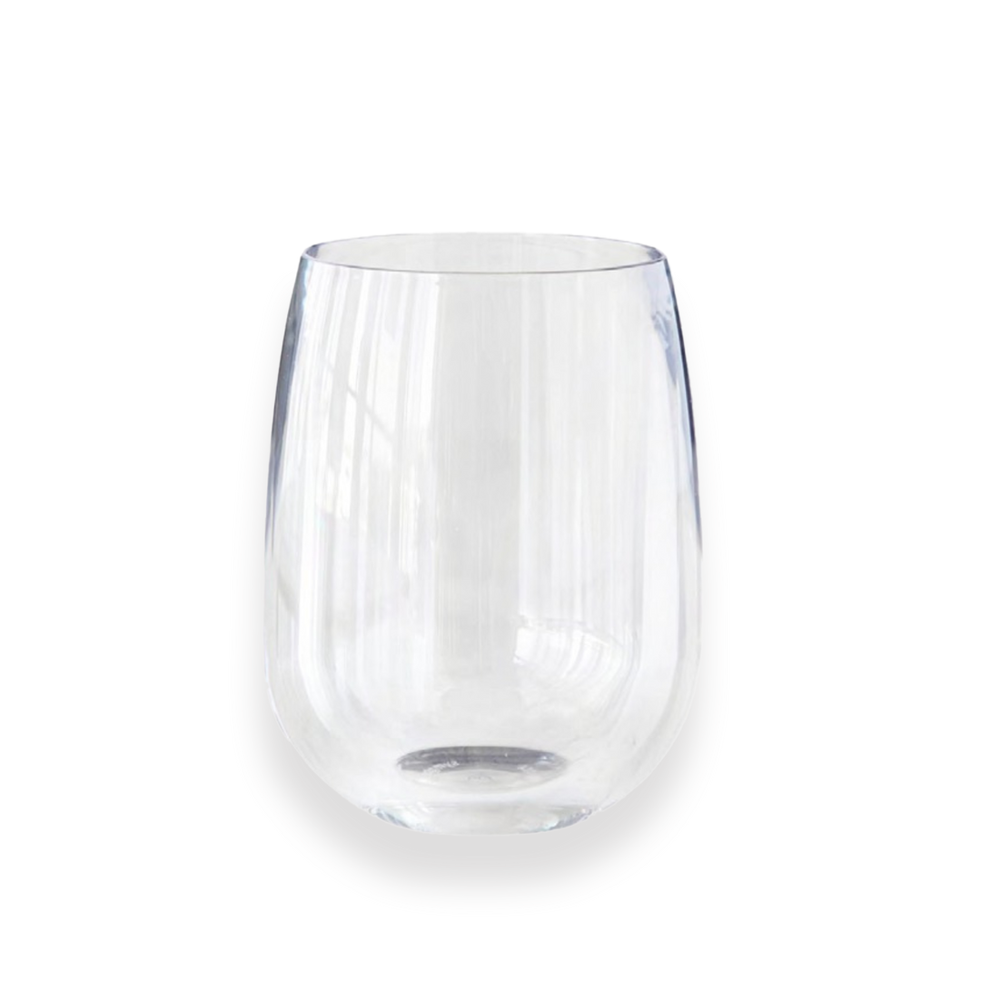 Clear 4 Pack Luxe Stemless Wine Glasses