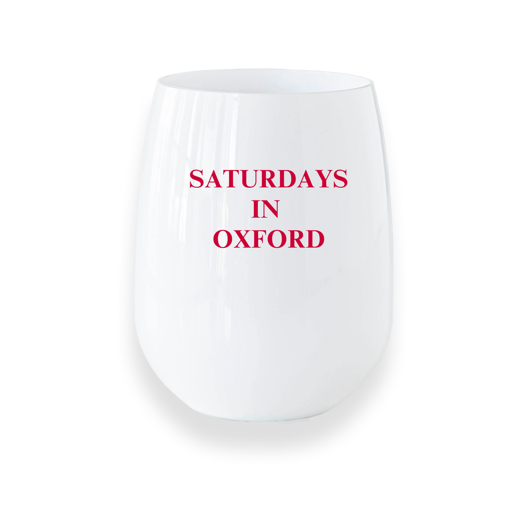 Ole Miss "Saturdays in Oxford" Stemless Wine