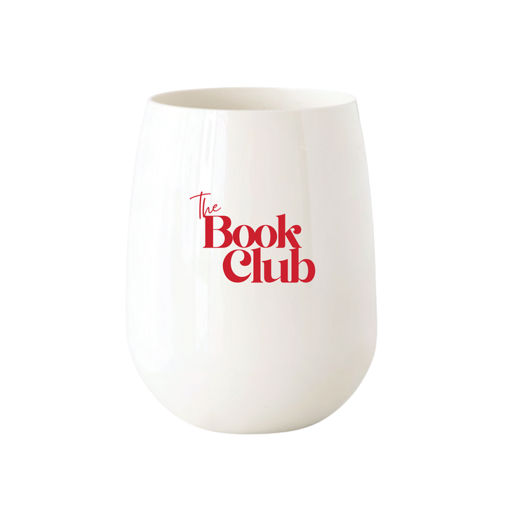 "The Book Club" Stemless Wine - Choose Icon Color