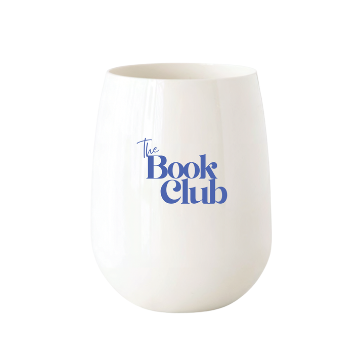 "The Book Club" Stemless Wine - Choose Icon Color