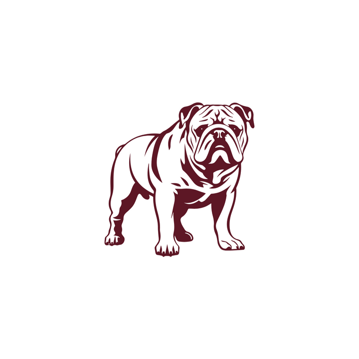 Mississippi State Bulldog Stemless Wine