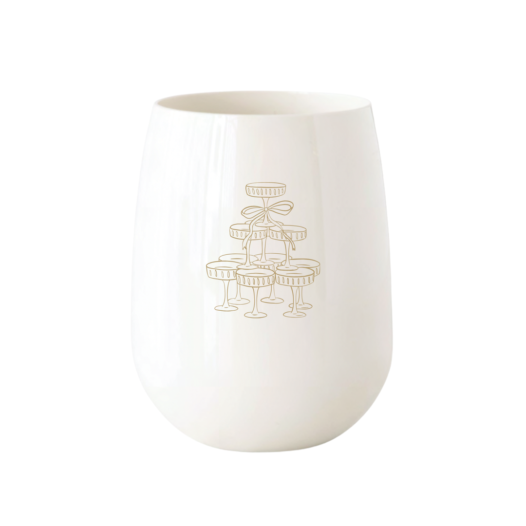 Cocktail Tower Stemless Wine  – Choose Icon Color