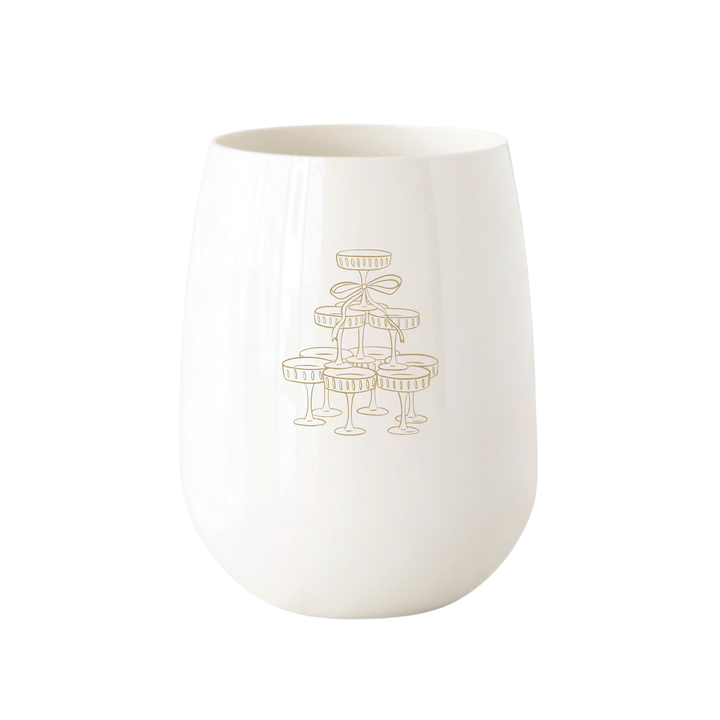 Cocktail Tower Stemless Wine  – Choose Icon Color