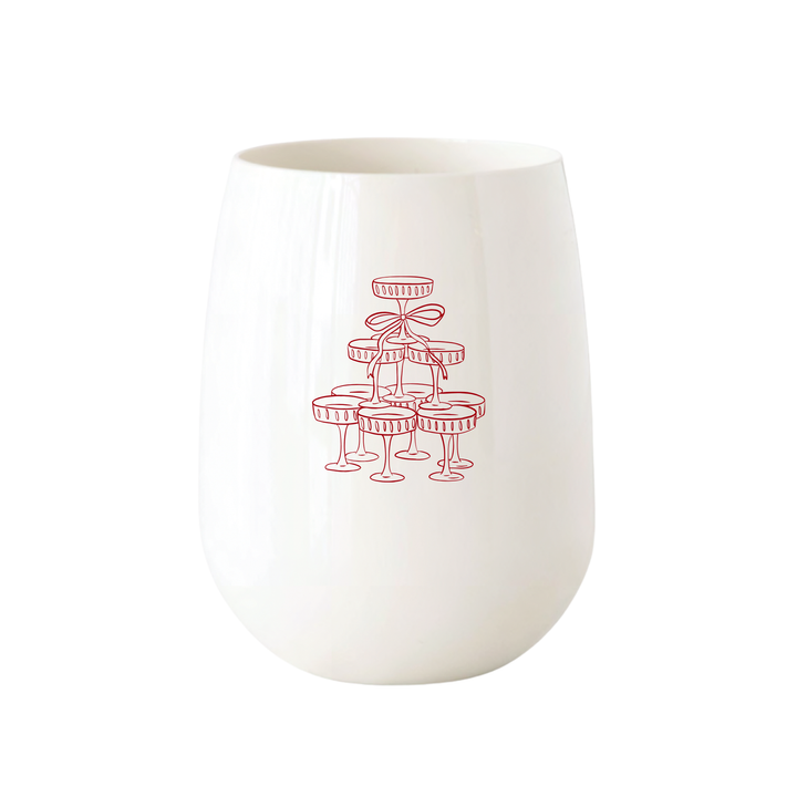 Cocktail Tower Stemless Wine  – Choose Icon Color