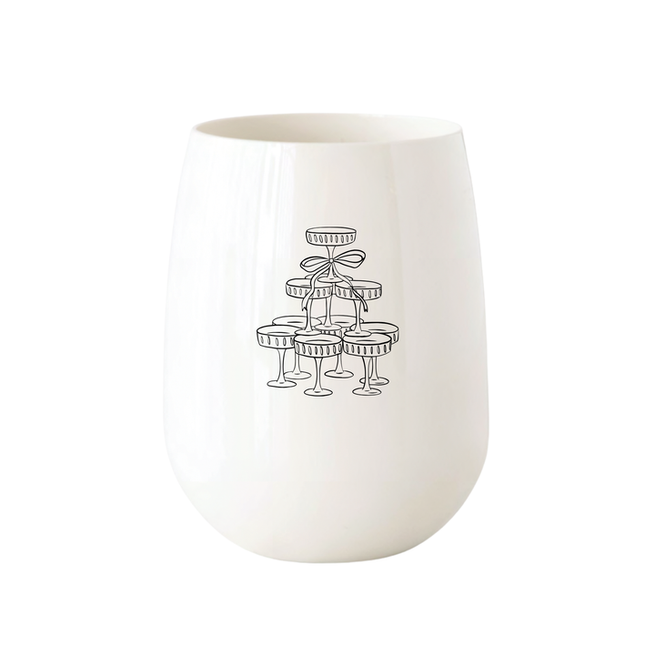 Cocktail Tower Stemless Wine  – Choose Icon Color