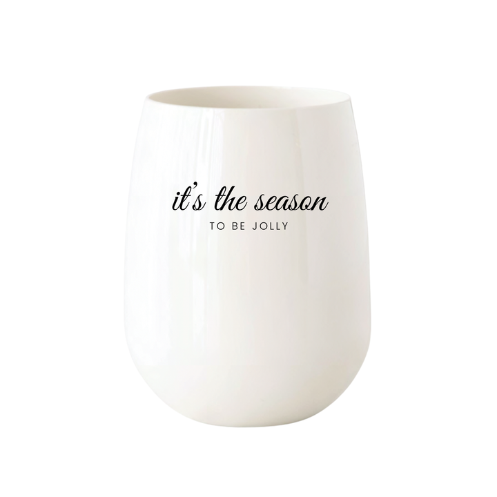 "Its the Season" Stemless Wine – Choose Icon Color