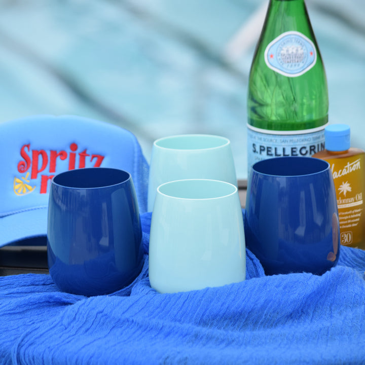Symglass Unbreakable Stemless Wine - Set of 4 {Coastal Mist}