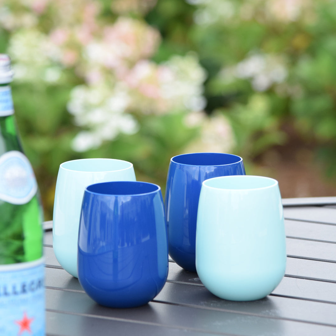 Symglass Unbreakable Stemless Wine - Set of 4 {Coastal Mist}