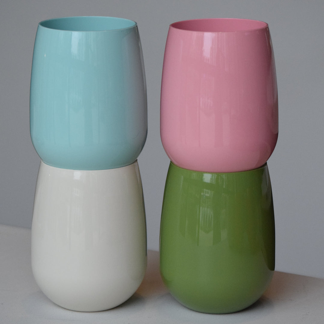 Luxe 4 Pack Stemless Wine Glasses - Mixed Colors
