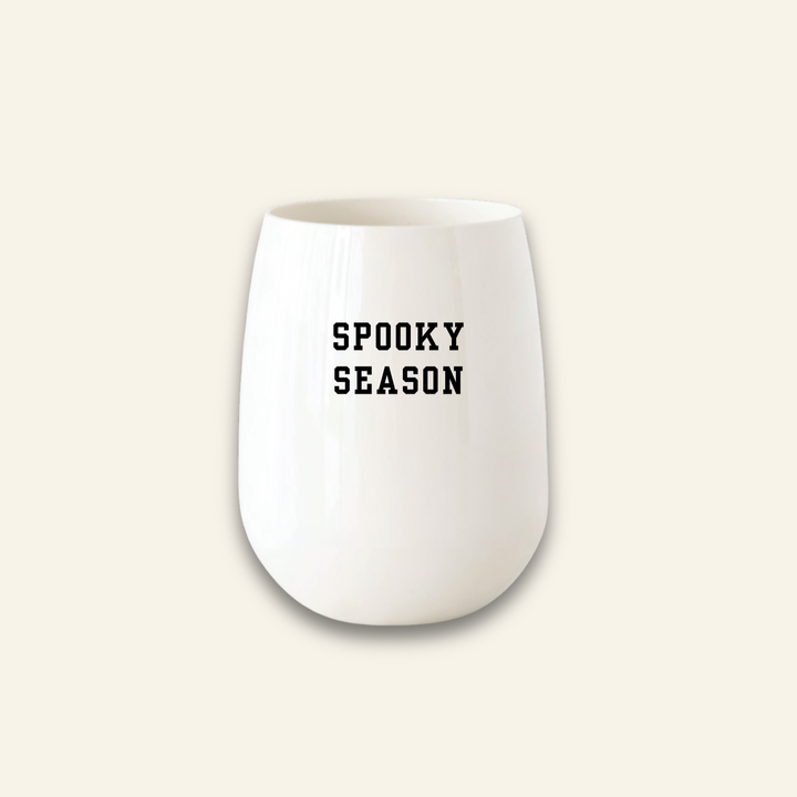 "Spooky Season" Stemless Wine - {Sand}