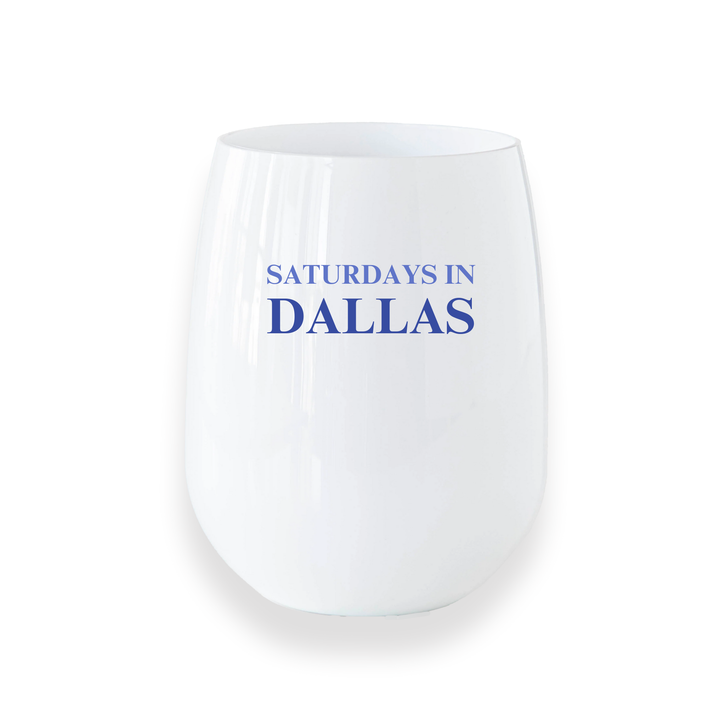 SMU "Saturdays in Dallas" Stemless Wine