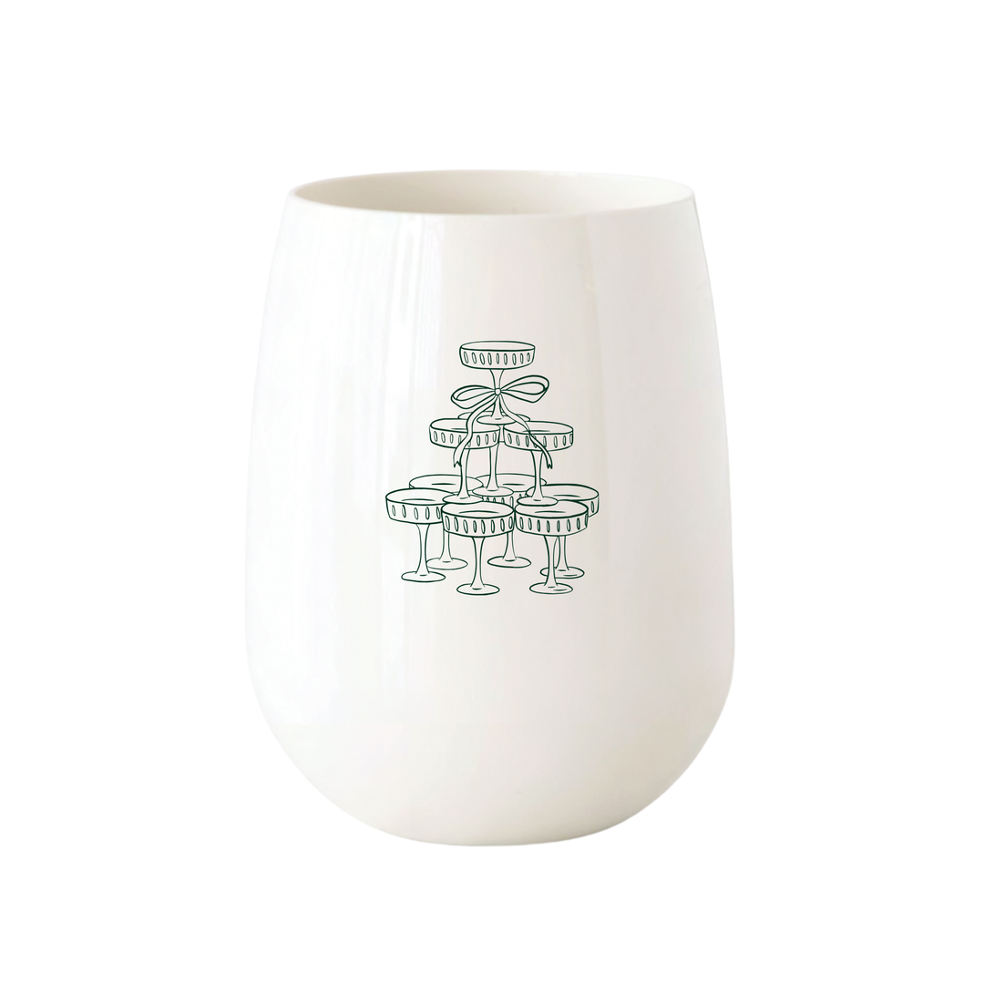 Cocktail Tower Stemless Wine  – Choose Icon Color