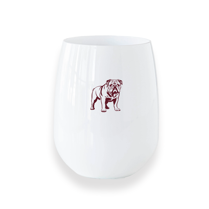 Mississippi State Bulldog Stemless Wine