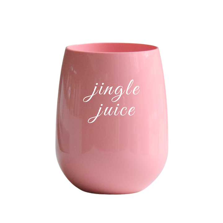 "Jingle Juice" Stemless Wine – Choose Cup Color