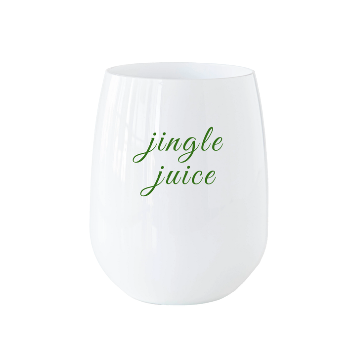 "Jingle Juice" Stemless Wine – Choose Icon Color