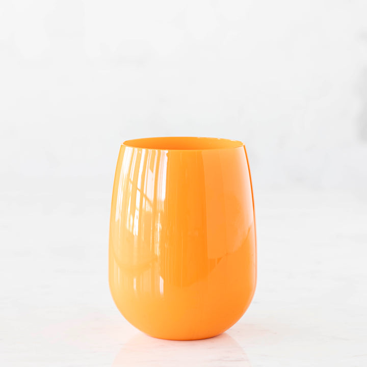 Orange 4 Pack Luxe Stemless Wine Glasses