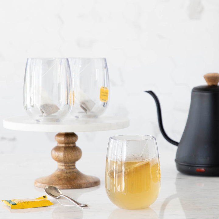 Clear 4 Pack Luxe Stemless Wine Glasses