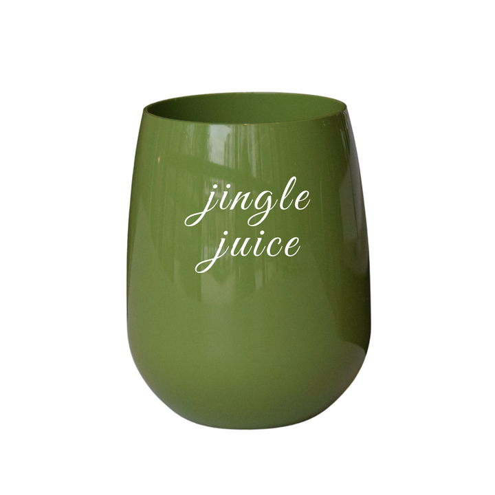 "Jingle Juice" Stemless Wine – Choose Cup Color