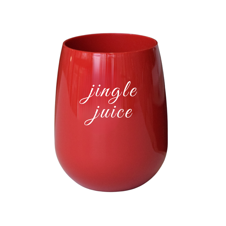 "Jingle Juice" Stemless Wine – Choose Cup Color