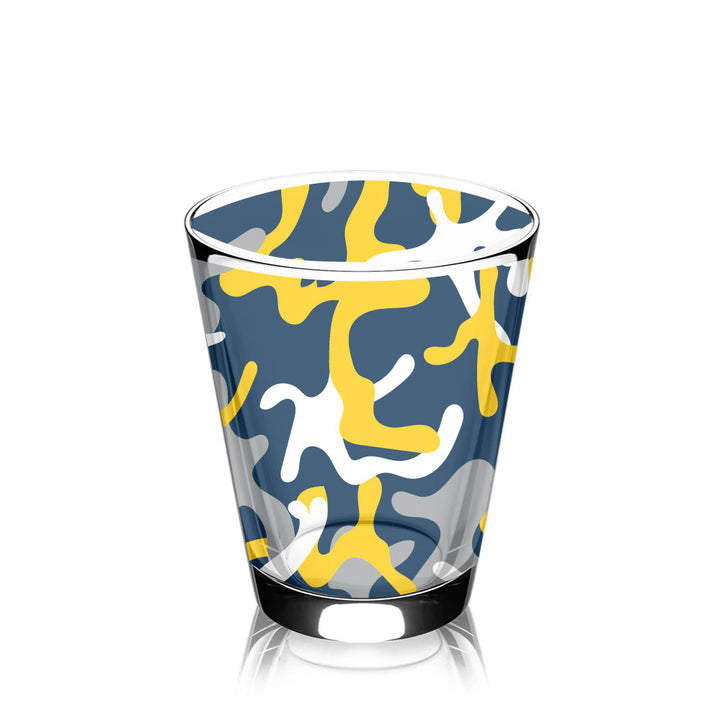 Michigan Gameday Camo Rocks Glass